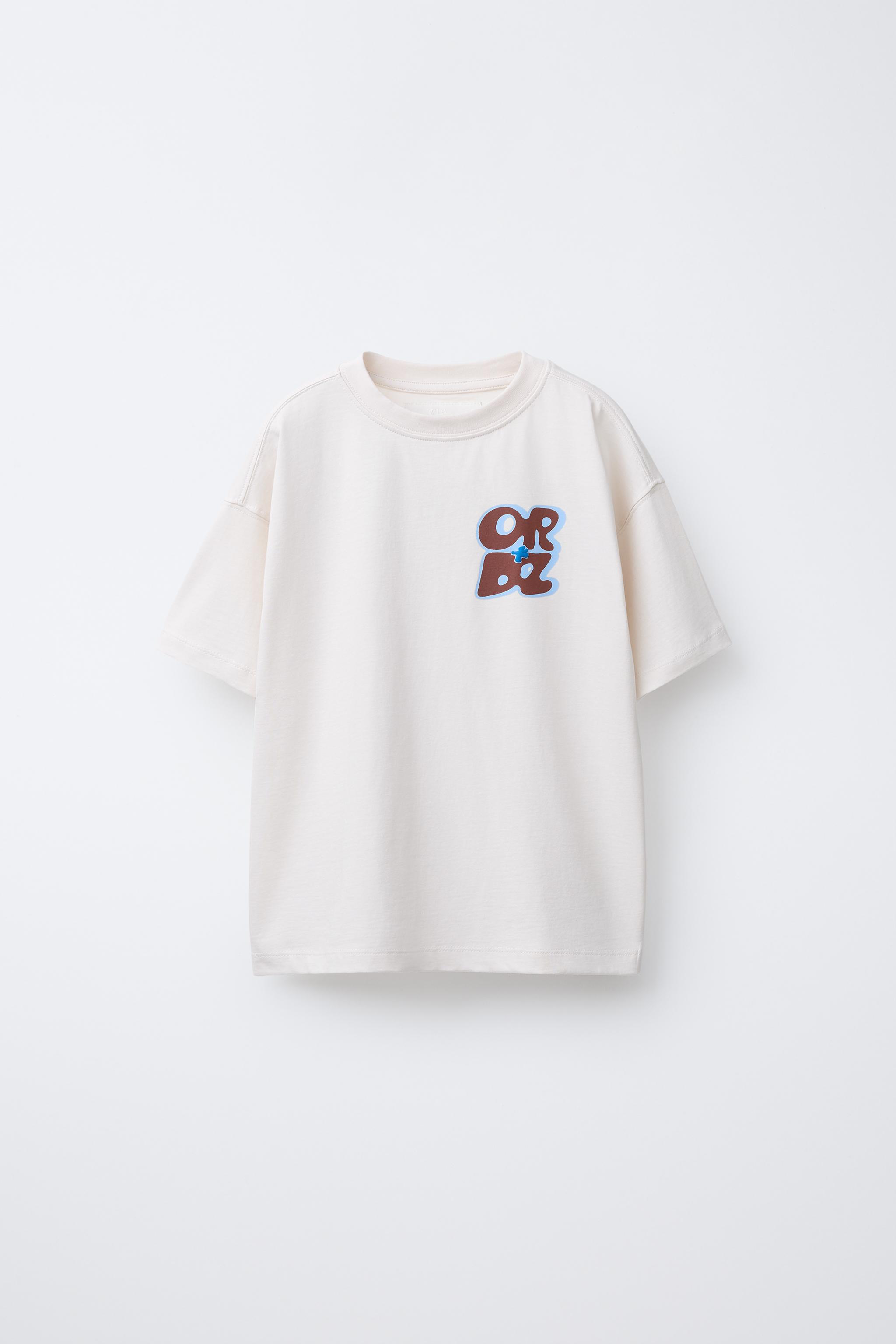 RAISED TEXT PRINT T-SHIRT